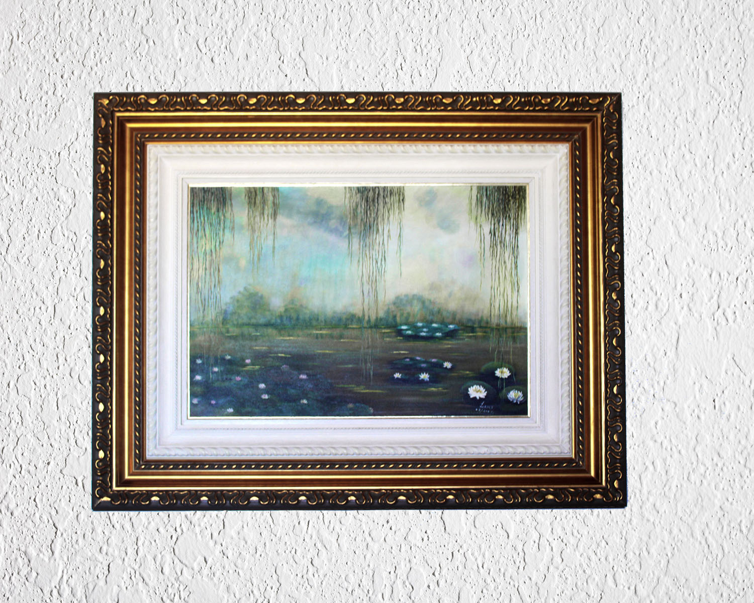 Quadro Moldura Trabalhada Dourada